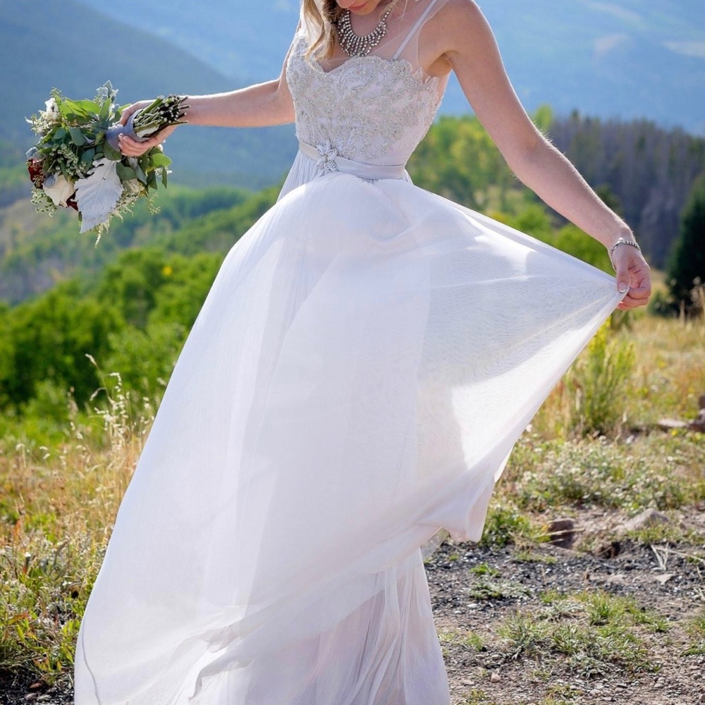 Whimsical BHLDN wedding dress